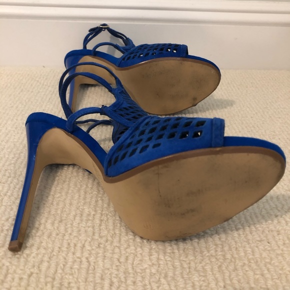 Steve Madden cobalt blue netted heels (8) - Picture 2 of 5